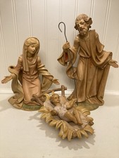 Vintage Fontanini 12” Scale Nativity Holy Family Set Italy picture