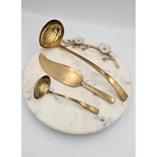 Rare Vintage Dirigold Dirilyte BP Brass Set 12.5” Ladle Gravy Ladle Cake Server  picture