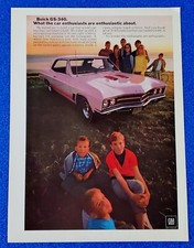 1967 BUICK GS-340 ORIGINAL COLOR PRINT AD GENERAL MOTORS AMERICAN MUSCLE CARS picture