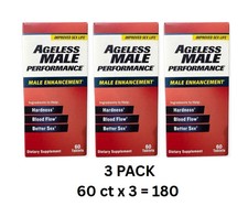 3 Pack Ageless Male Performance Male Enhancement Exp 01/28 - NWOB picture