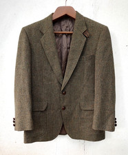 Vintage Lexington Club x Moon Yorkshire Tweed Jacket Olive Gun Club Check Throat picture