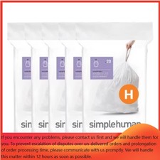 simplehuman 30L-35L Code H Custom Trash Bag Liners 5 Quick Dispense Packs  100ct picture