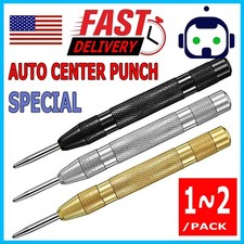 Automatic CENTER PUNCH Tool Adjustable Spring Loaded Super Strong Metal Drill  picture