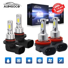 H11 9005 LED Headlight KIT Combo Bulbs 10000K High&Low Beam Super Bright White picture