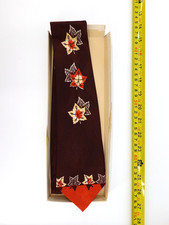 vintage 1950s bold jacquard rayon swing tie dead stock picture