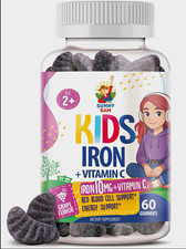 Sunny Sam Kids Iron + Vitamin C Grape Gummies 60 ct 10mg Gluten Free picture