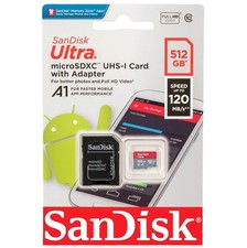 SanDisk Ultra 512GB Micro SD SDXC C10 A1 UHS-1 4K HD 120MB/s Memory Card - New picture