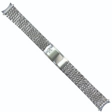 High-Quality OMEGA 1502 S.Steel Watch Band Bracelet-18,19,20mm-Curved End picture