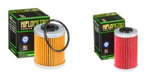 HiFlo Oil Filter Set Long & Short HF155 HF157 KTM 250 400 450 520 525 1st 2nd picture