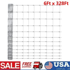 6ft x 328ft Galvanized Field Fence Roll ,Cattle Fence Wire Fencing for Pasture picture