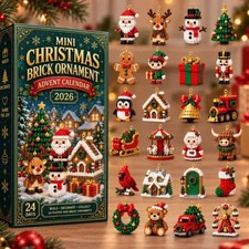 Mini Christmas Brick Ornament Advent Calendar 2026 Building Blocks Countdown Gif picture