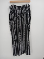 Olrik Womens Plus Size 4X Wide Leg Pants Boho Geometric Pockets High Rise picture