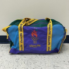 Vintage 1996 Atlanta Olympic Games Gym Duffle Bag USA Green Blue Purple Yellow picture