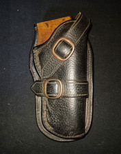 awesome vintage black leather holster  picture