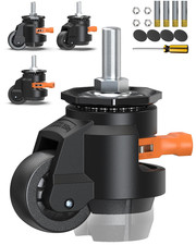 Leveling Stem Casters Set of 4 Heavy Duty Retractable Caster Wheels picture