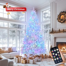 7FT Pre-lit Artificial Christmas Tree 400 RGB Light App Control 1150Tip Xmas Tre picture