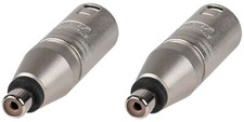 (2) Two Genuine NEUTRIK NA2MPMF - 3 Pin XLR Male to RCA Female Phono Adapter picture