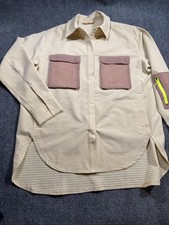 Lululemon Shirt Mens XL Beige Long Sleeve District Vision Snap Pocket Utility picture