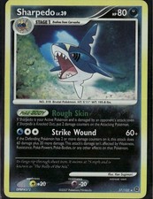 Sharpedo Rare Secret Wonders 37/132 Darkness Reverse Holo Pokemon Card picture