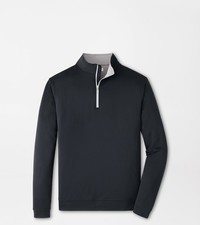 New Peter Millar Pullover Mens XL Black Perth Performance Quarter Zip Golf NWOT picture