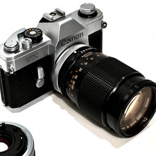 Canon TX 35mm SLR Camera FD 50mm f/1.8 & 135mm f/2.5 S.C. Tested Meter picture