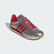 Authentic Adidas Women's Country OG Silver Scarlet' leather Shoes Size 8 - $100 picture