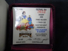 1987 Disney Snow White “Hunter/Queen” 1oz Silver 50th Anniversary picture
