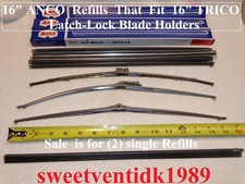 (2) ..‘NOS’ 16” ANCO Refills .. ‘RF-16 Substitutes’ for TRICO Wipers .. USA Made picture