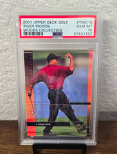 Upper Deck 2001 Golf Tiger Woods Collection BEST Tiger Woods #TWC15 PSA 10 picture