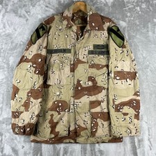Vintage Coat Desert Camouflage Combat Men Small Brown Camo 1980s Chocolate Chip picture