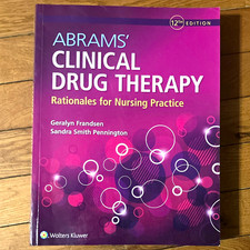 Wolters Kluwer Abrams' Clinical Drug Therapy 12th Ed Frandsen 2016 PB picture
