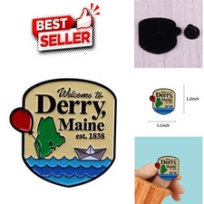 Welcome to Derry Maine Pennywise IT Movie Enamel Pin Badge Horror Collectible picture