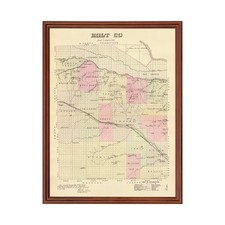 Old Map of Holt County, NE 1885 - Vintage Nebraska Art picture