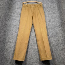 Vintage 60s Levi's Big E Sta-Prest Pants 32x31 Talon 42 Pique Brown Mod picture