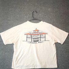 Vintage 80s Blackies Bar Lahaina Maui Hawaii T Shirt Hanes Beefy Single Stitch  picture