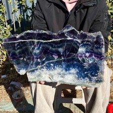 10.8LB Natural beautiful Rainbow Fluorite Crystal flake original stone specimen picture
