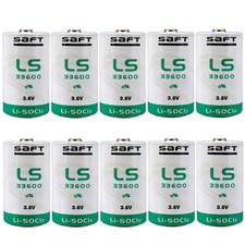 (10-Pack) For Saft LS33600 Size D 3.6V 17000mAh Primary Lithium Battery picture
