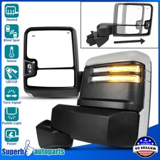 Fits 2019-2024 GMC Sierra 1500 Power Heated Tow Mirrors+LED Signal+Blind picture