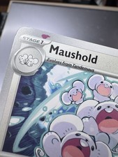 Maushold 158/191 Pink ink smudge error English pokemon card moderately played mp picture