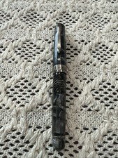 Vintage 1930s Wahl Eversharp Doric Fountain Pen Silver Shell Faceted 14K Nib picture