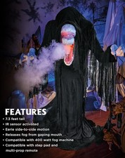 Spirit Halloween 7.3 Ft Death Stalker Animatronic | Fog Machine Compatible picture