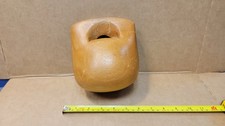 Vintage Wooden Block Percussion With Metal Attachment 6 × 6 × 5.5 Inches picture