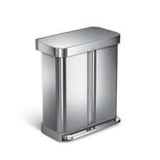 simplehuman 58L Dual Compartment Step Recycler Trash Can Liner Pocket picture