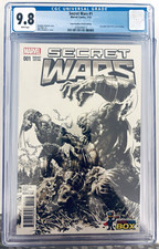 Secret Wars #1 ~ CGC 9.8 ~ ComicConBox Sketch Edition🔥Old Man Logan vs Maestro picture
