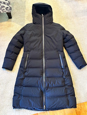 Lululemon Sleet Street Black Long Hooded Down Puffer Coat Jacket Women’s Size 12 picture