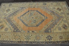 Oushak 3x6,Turkish Rug,vintage,anatolian,BEIGE,kilim,Bohemian,handmade,wool picture