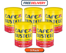 Cafe Bustelo, Espresso Style Dark Roast Ground Coffee, 10 oz Can (Pack of 5) picture