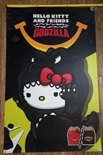 Huge Original McDonald’s Hello Kitty and Friends x Godzilla Promo Poster Rare  picture