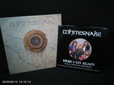 WHITESNAKE vinyl LOT x2 Whitesnake 1987 + HERE I GO AGAIN 10