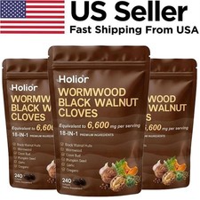 1-5 Pack Holior Wormwood Black Walnut Clove Herbal Supplement 240 Softgels picture
